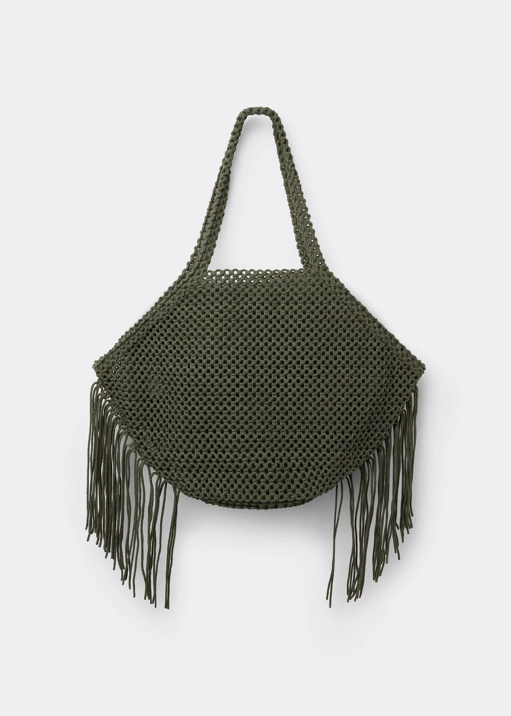 Knitted Beach Shoulder Bag with Wide Braided Handles