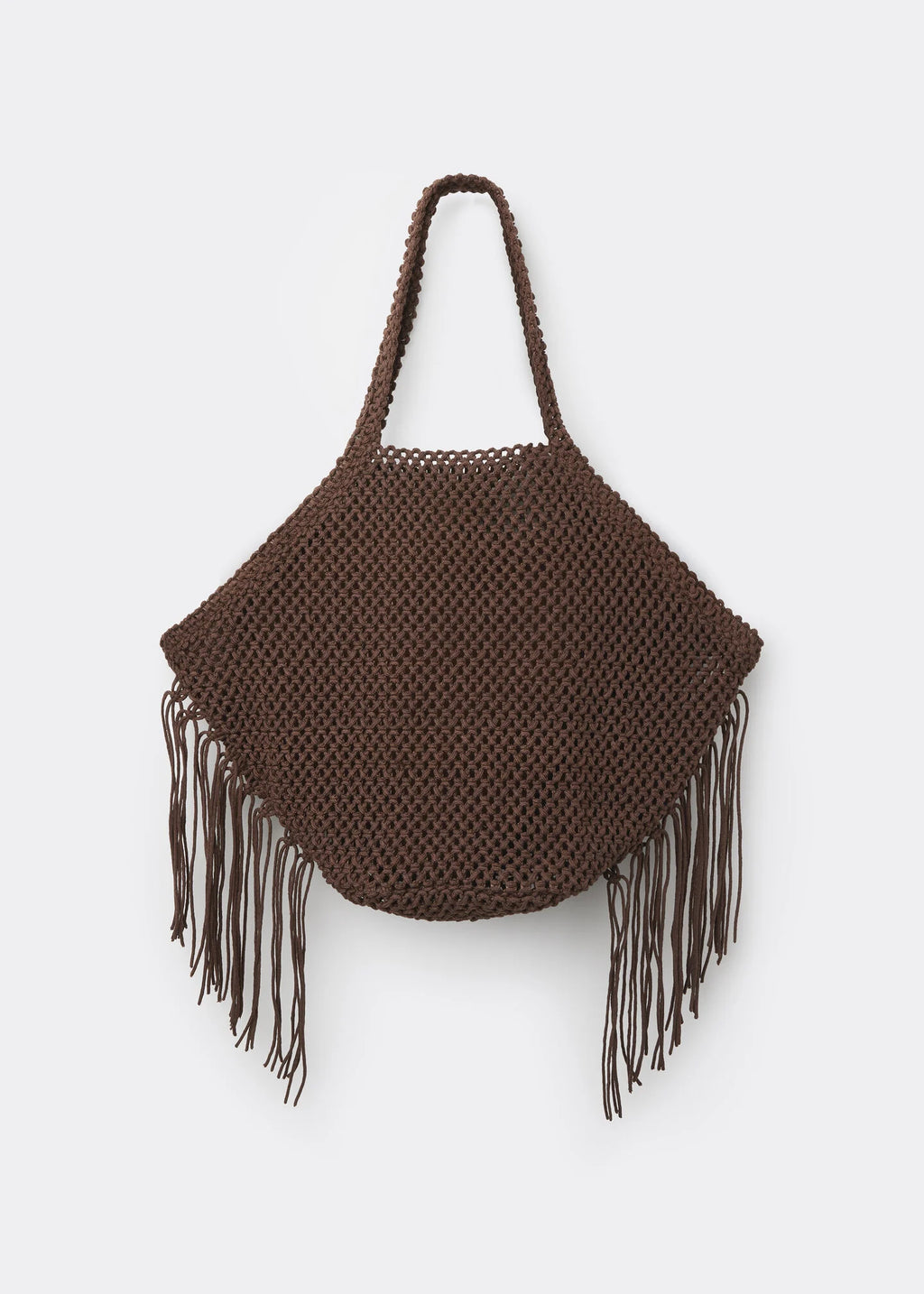 Knitted Beach Shoulder Bag with Wide Braided Handles