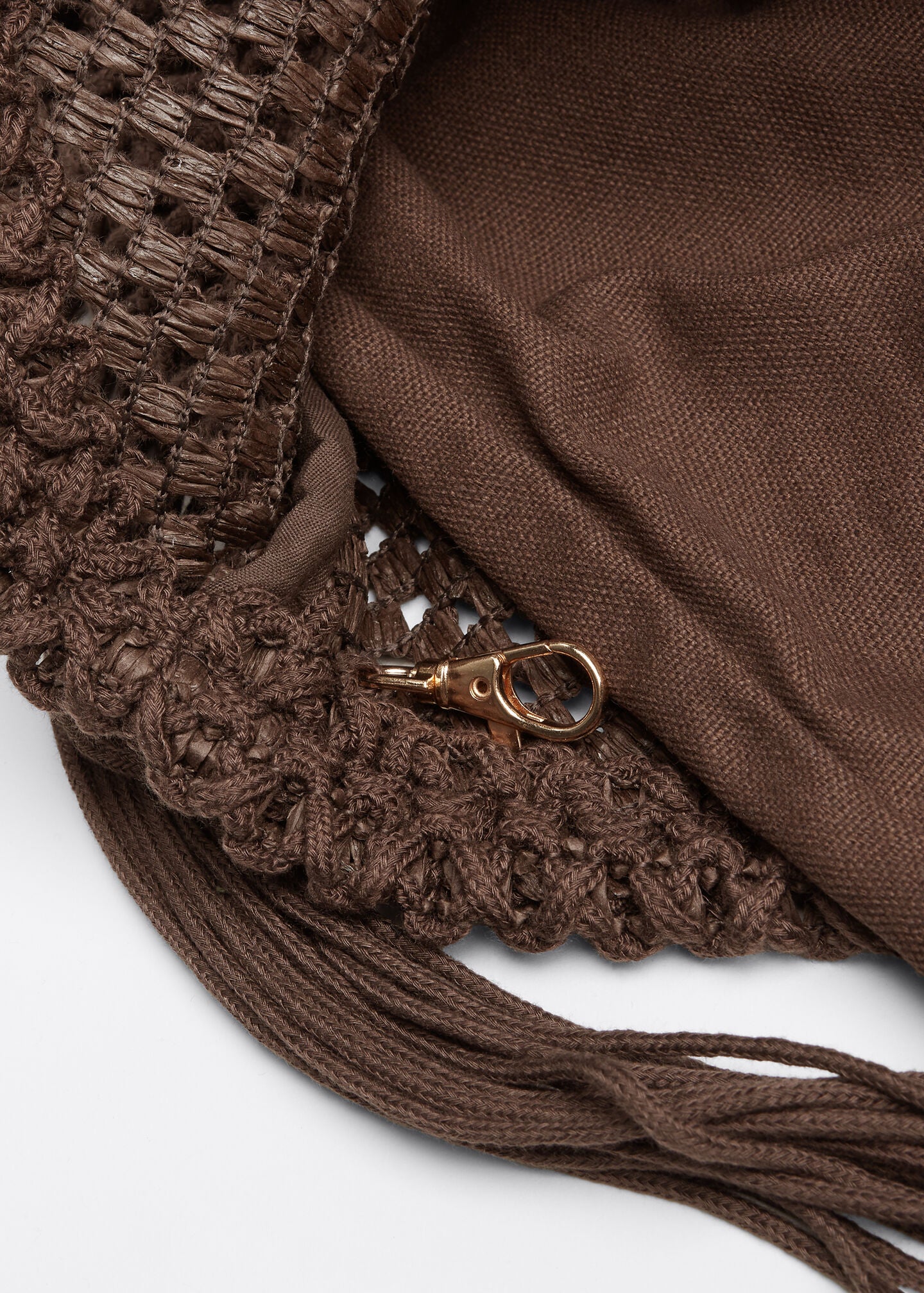 Knitted Beach Shoulder Bag with Wide Braided Handles
