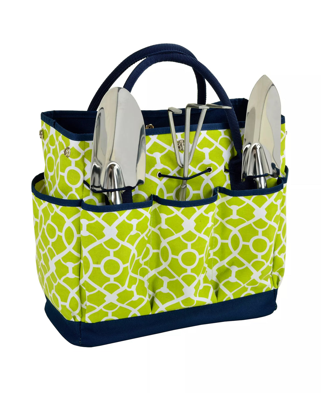 Geometric Print Multi-Pocket Gardening Carry Bag with Hand Grip Accessories