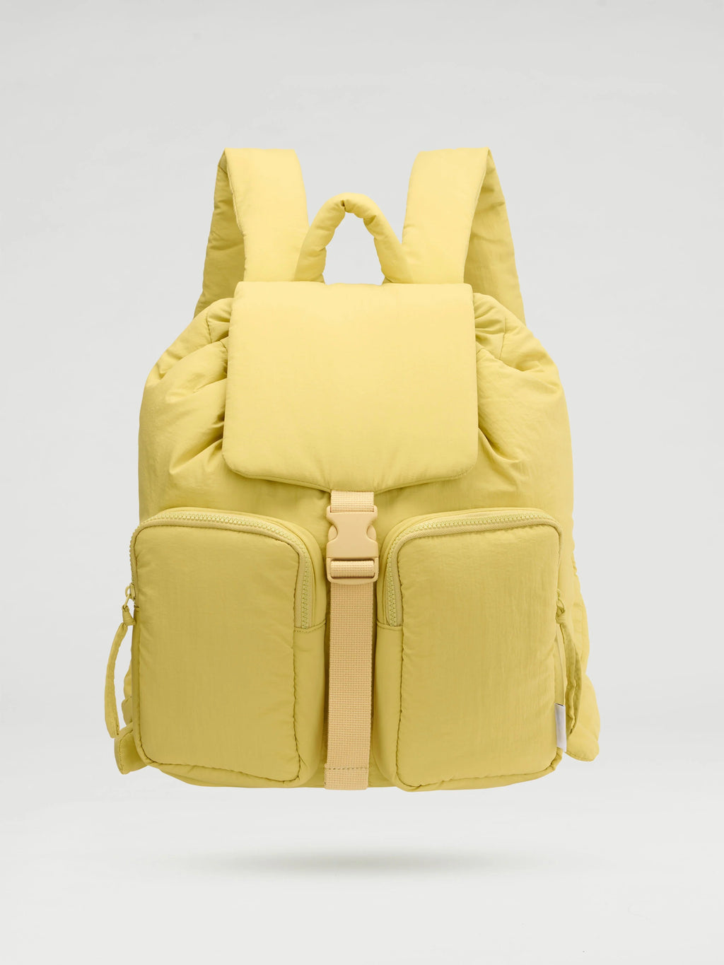 Multi Shade Padded Flap Backpack Bag with Adjustable Buckle Strap Hardware Accessories