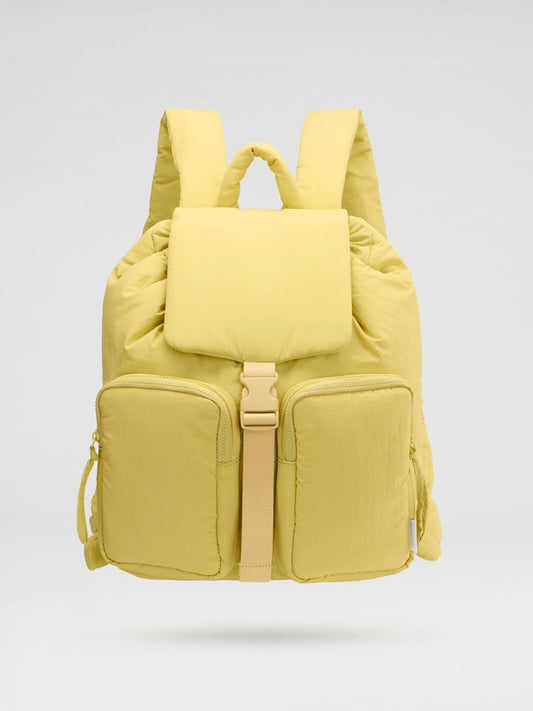 Multi Shade Padded Flap Backpack Bag with Adjustable Buckle Strap Hardware Accessories