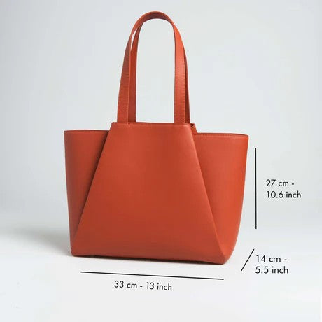 Structured Shoulder Work Bag with Zipper Fittings & Daily Outfit Matching