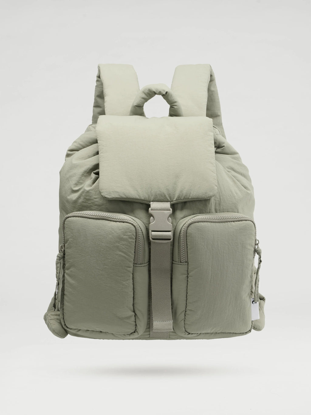 Multi Shade Padded Flap Backpack Bag with Adjustable Buckle Strap Hardware Accessories