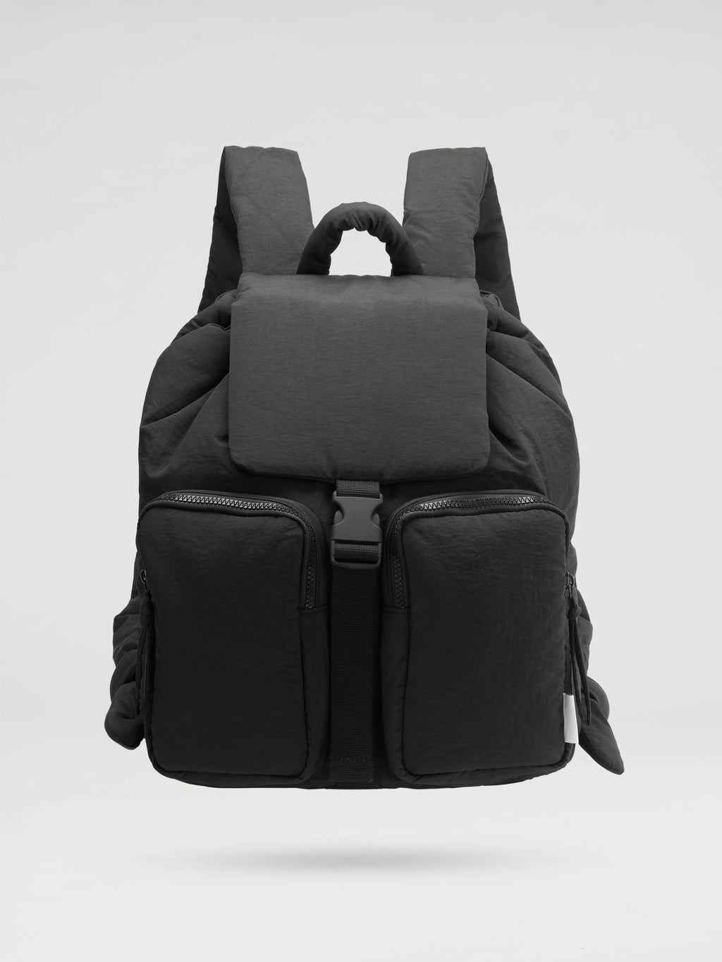 Multi Shade Padded Flap Backpack Bag with Adjustable Buckle Strap Hardware Accessories