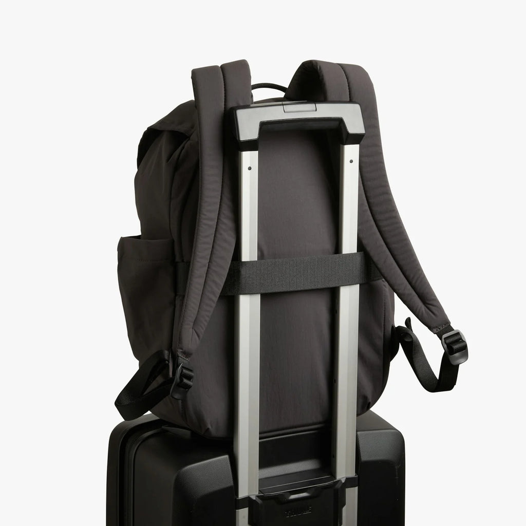 Foldover Drawstring Daypack with Buckle & Side Pocket Details
