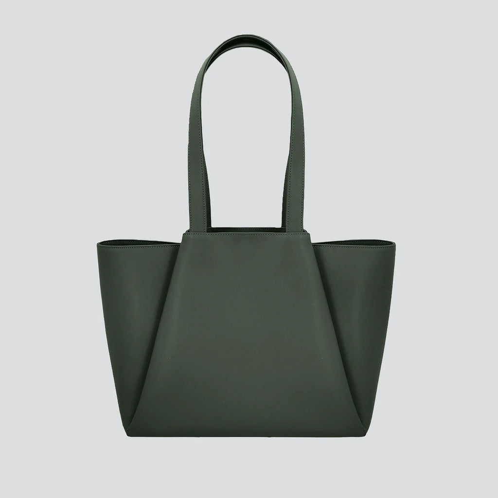 Structured Shoulder Work Bag with Zipper Fittings & Daily Outfit Matching