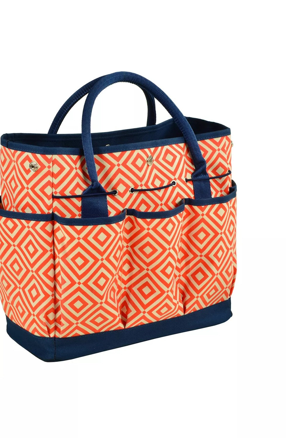 Geometric Print Multi-Pocket Gardening Carry Bag with Hand Grip Accessories