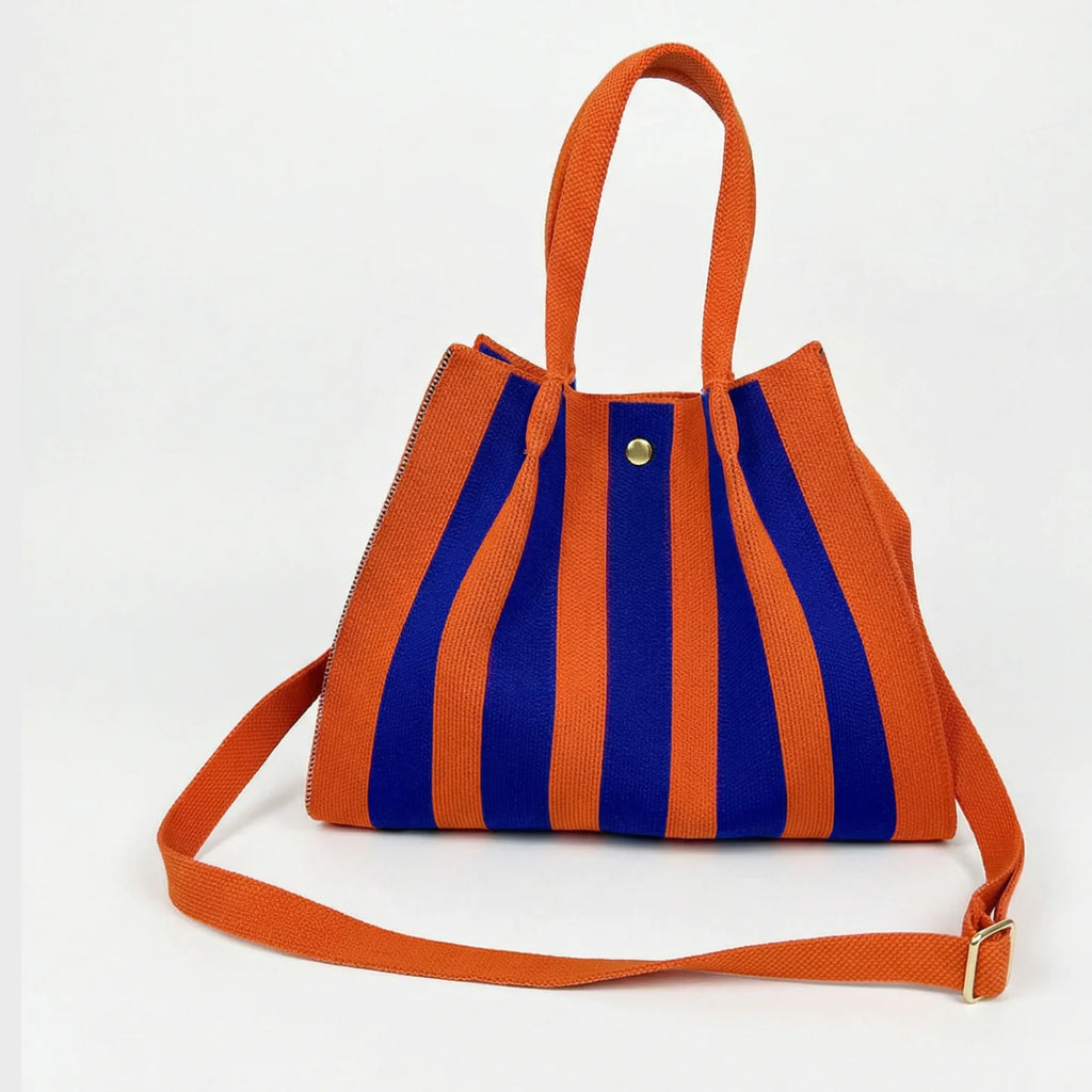 Sustainable Striped Reusable Daily Shopping Tote Bag