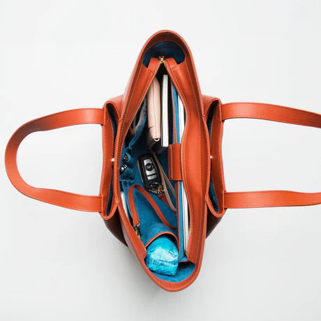 Structured Shoulder Work Bag with Zipper Fittings & Daily Outfit Matching