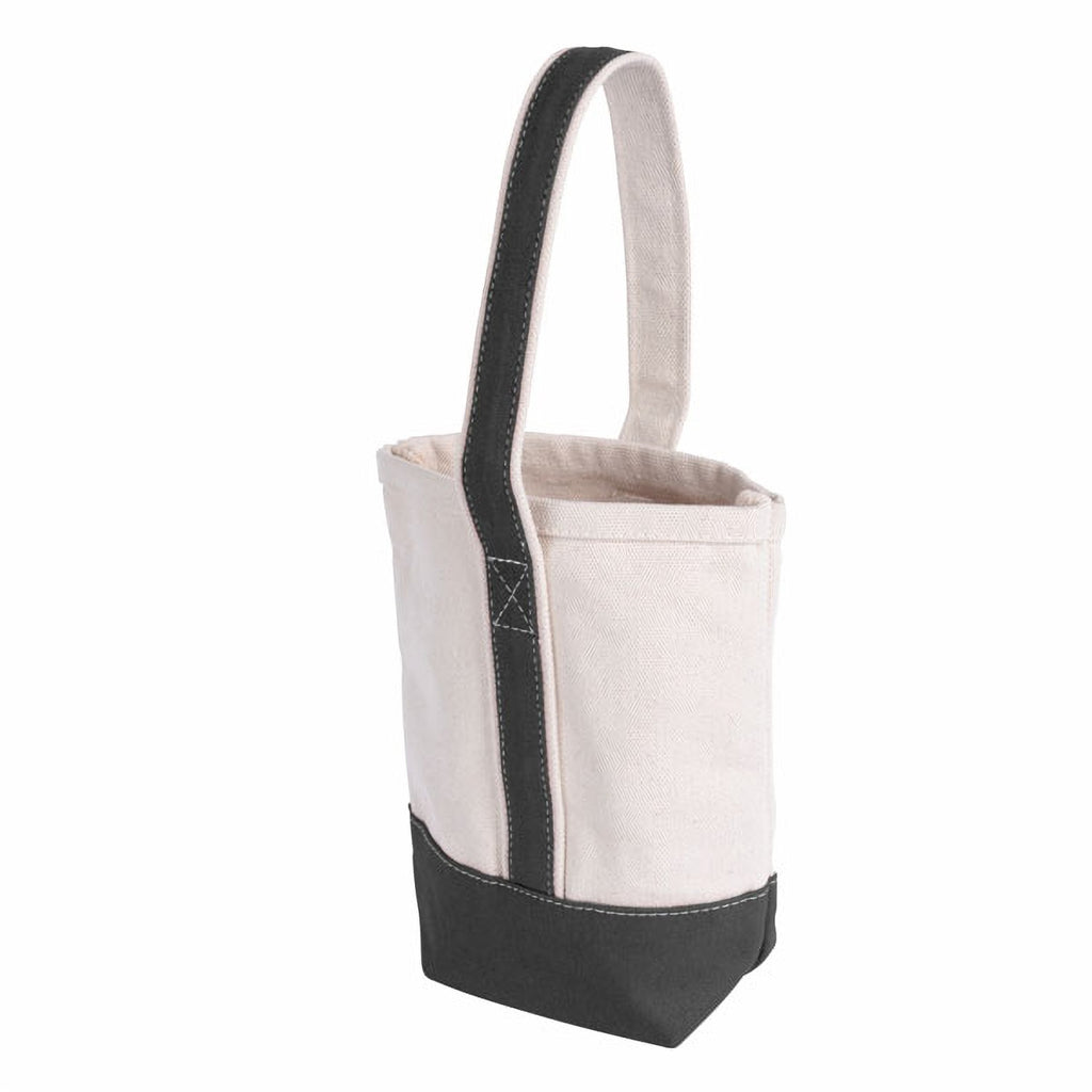Two-Bottle Wine Carry Bag with Reinforced Contrast Fabric Handles