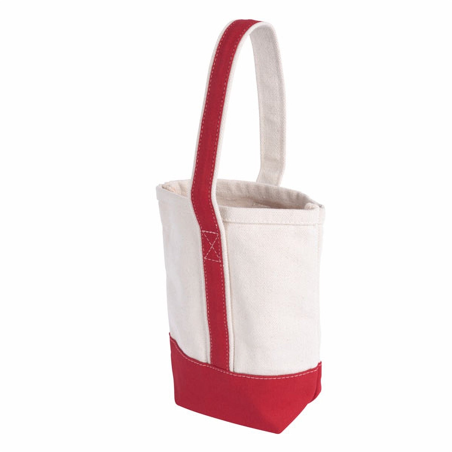 Two-Bottle Wine Carry Bag with Reinforced Contrast Fabric Handles
