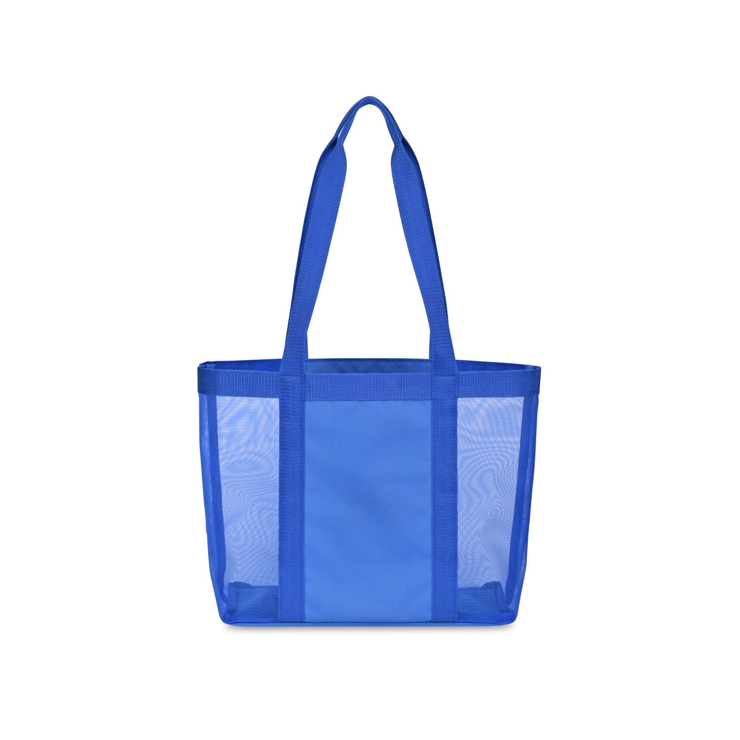Reusable See-Through Mesh Grocery Bag with Long Woven Shoulder Straps